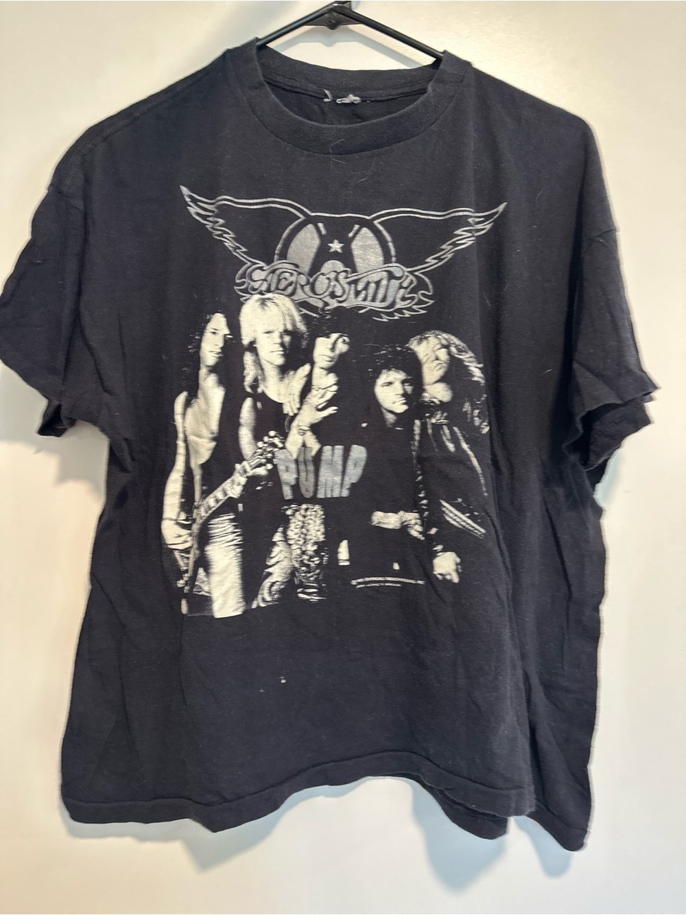 VTG ‘89 Aerosmith Pump Brockum single-stitch Tour concert band winged logo tee